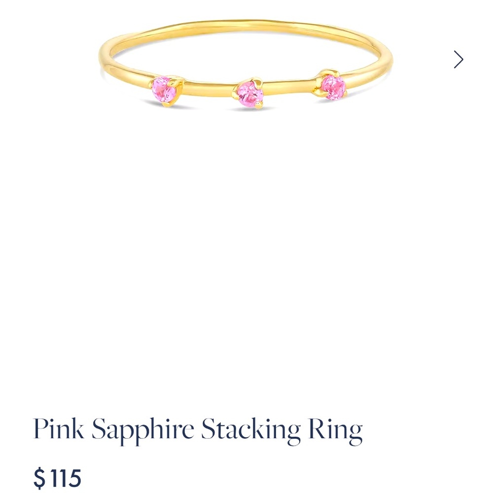 Gorjana Pink Sapphire Stacking Ring